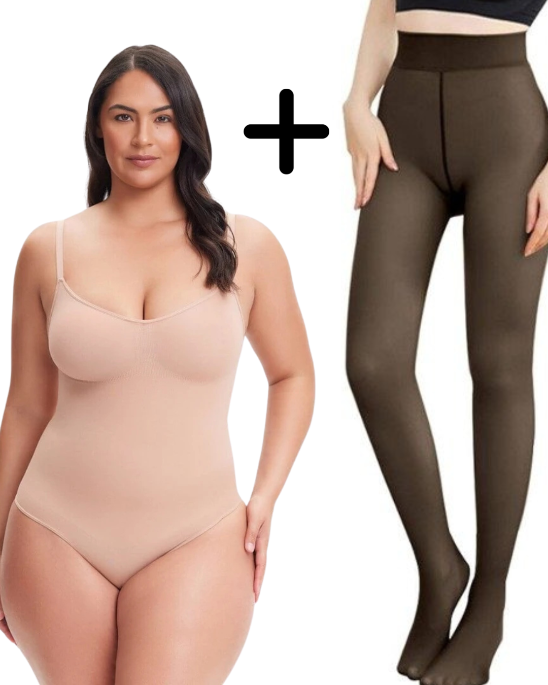 🖤 Pack Invierno: Medias Térmicas Efecto Piel + ¡1 Body Modelador de Regalo!